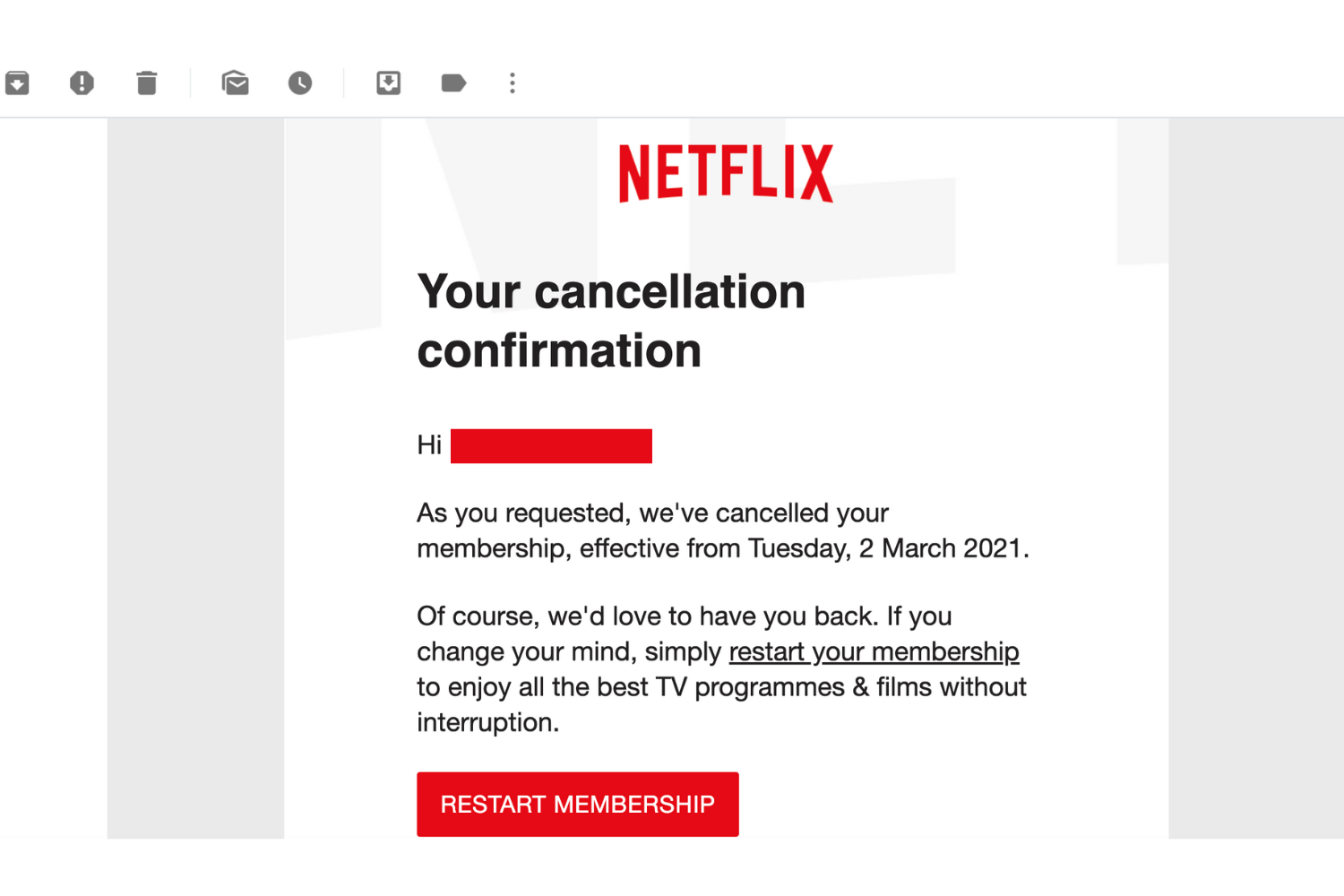 netflix cancellation customer engagement