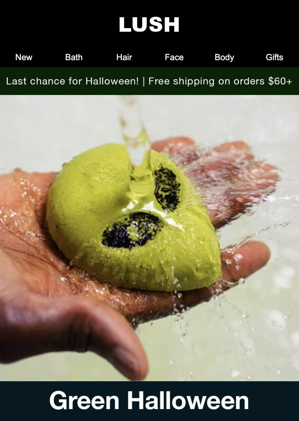 Lush halloween email marketing