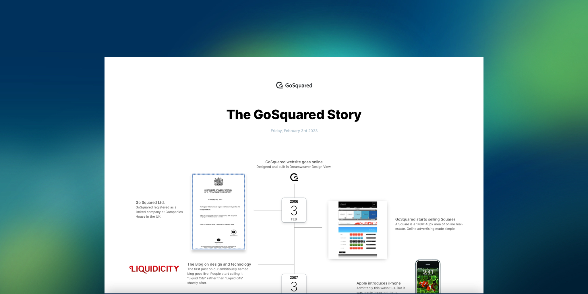 The GoSquared Timeline